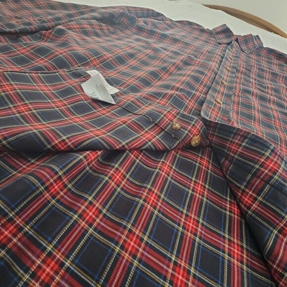 Brooks Brothers 346 Shirt Men's XL Red Black Plaid Old Money Non-Iron EUC LN - Picture 3 of 14